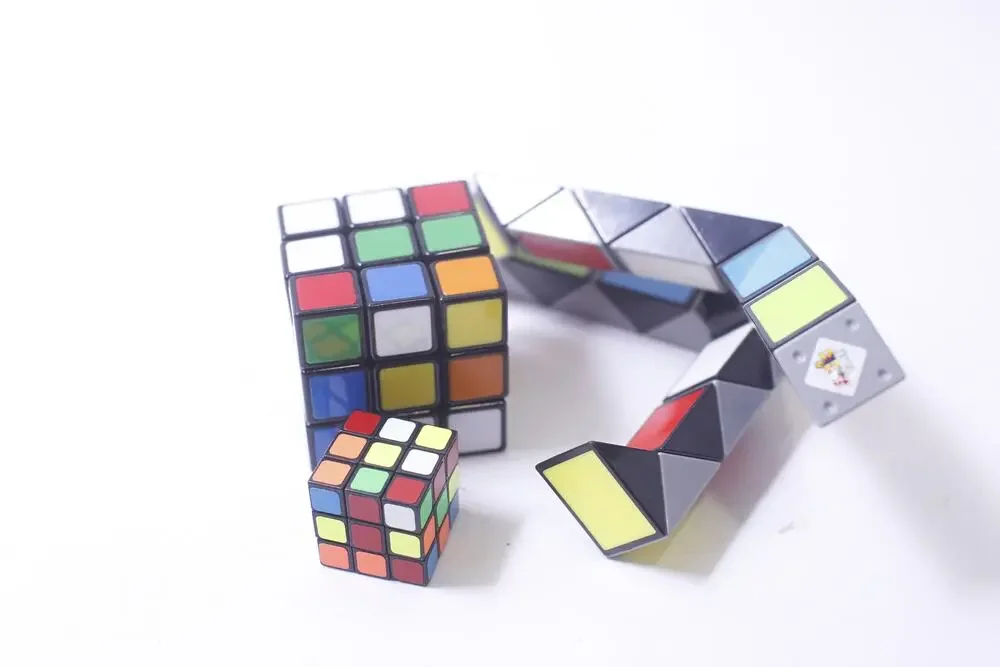 Rubik, Cube, Snake, Twisty Puzzles, Combination, Activity, Lot Vintage,